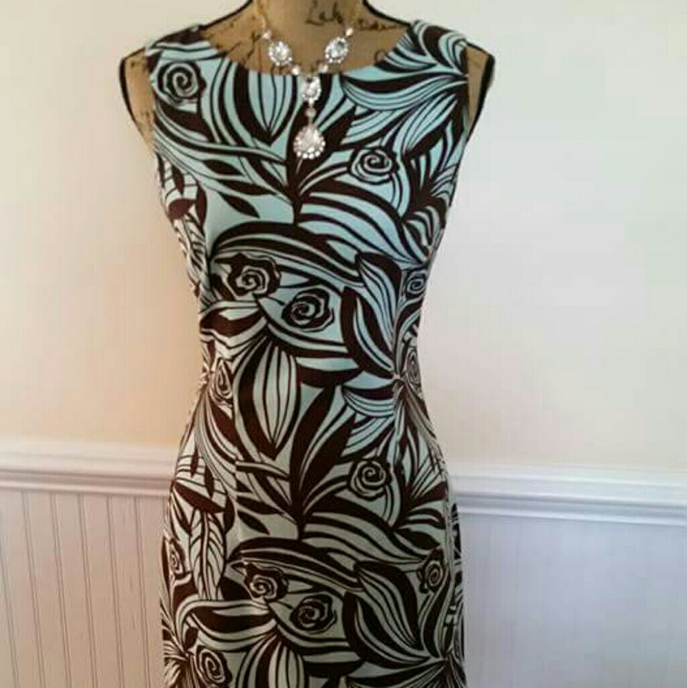 AGB chocolate & teal dress